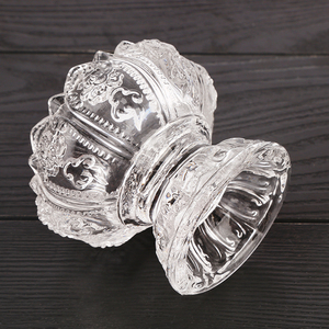 Buddhist Articles High Foot <strong>Lotus</strong> Butter Lamp Lamp <strong>Holder</strong> <strong>Candle</strong> Cup Glass Candlestick Buddha Offerings - Product Image 4