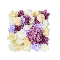 Bruidsdecoratie van zijden bloemen, wanddecoratie met rozen en roze hortensia's, minimalistische kunstbloemen, decoratie voor bruiloften