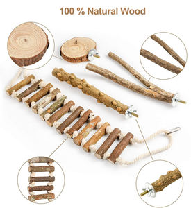 Plateforme en bois naturel, jouets pour perruches, accessoires pour cage à oiseaux, perchoir pour oiseaux, perchoir pour perruches - Product Image 3