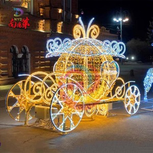 Fabricante grandes decoraciones para festivales luces Led carruaje de caballos <span class=keywords><strong>Cenicienta</strong></span> para Navidad boda decoración de vacaciones - Product Image 6