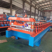Máquina de fabricación de rollos de metal para techo, hoja corrugada trapezoidal, máquina de fabricación de tres capas