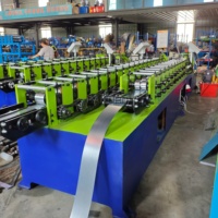 Machine de profilage à double tête pour profilés Omega en acier léger, machine de formage de profilés pour montants et rails, machine de formage de profilés C, U, D, W