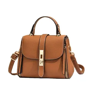 Classic retro handbag College Handbag Solid color elegant women's handbag Soft leather women fashion shoulder bag