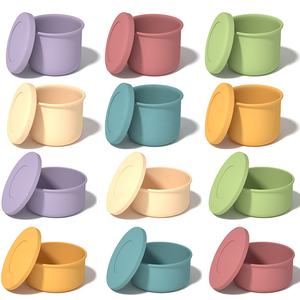 Boîte à lunch portable en silicone personnalisée, vente chaude, en gros, compatible micro-ondes et chauffable, pour le transport de nourriture fraîche en extérieur pour enfants - Product Image 5