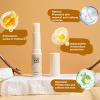 Sticks de crème contour des yeux au rétinol 5g en gros, hydratants au squalane, curcuma et astaxanthine pour cernes, poches sous les yeux, rides et ridules