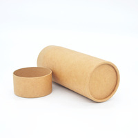 Boîtes en papier kraft personnalisées, emballage cadeau cylindrique |   Boîte alimentaire durable en carton brun naturel avec couvercle télescopique gaufré pour usage domestique