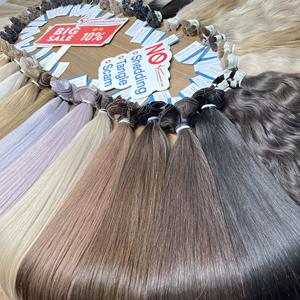 Precio al por Mayor, Extensiones de Cabello Vietnamitas Crudas, Tejidas a Mano, 100% Cabello, Sin Enredos, Sin Caída, Color Personalizado - Product Image 6