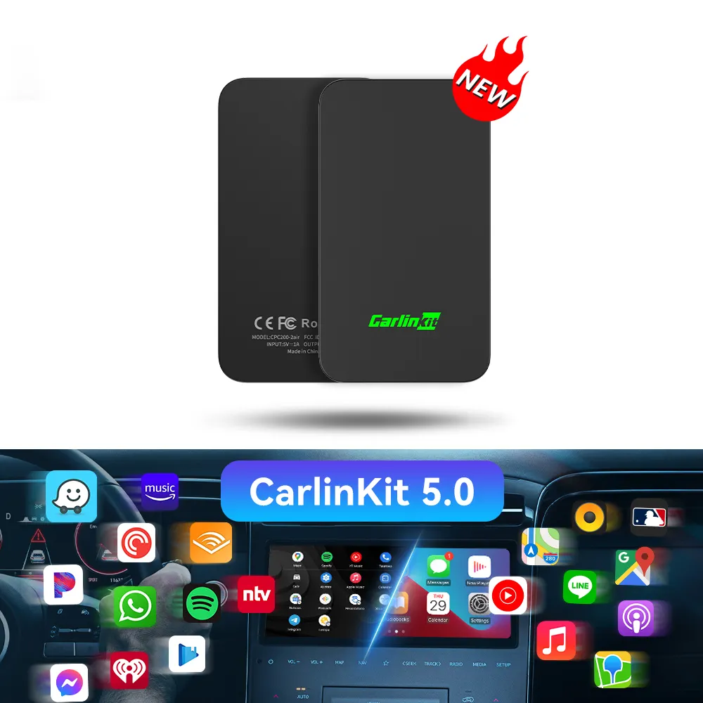 Carlinkit 5.0 Original Carplay Bluetooth Com Fio Caixa Inteligente Carplay Android Auto Dongle Para Sem Fio Carplay 2Air Carlink 50