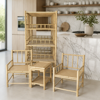 Nouvelle chaise-tabouret en bambou de style chinois, faite à la main, multifonctionnelle, pour salon, meubles pour enfants, vente en gros disponible