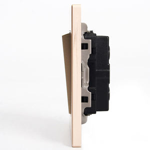 L'hotel intelligente in oro Champagne spazzolato utilizza il pannello in alluminio per l'interruttore di controllo a <span class=keywords><strong>3</strong></span> vie di tipo Rock 2 Gang - Product Image 4