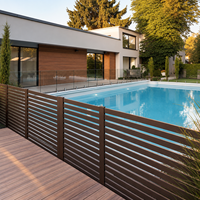 Panneau de clôture WPC, panneau de clôture en composite bois-plastique pour l'extérieur, pour la maison, le jardin, les projets d'installation de clôtures décoratives