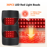 Rodillera Térmica con Logotipo Personalizado, 660nm, 36 LED, Alimentación USB, Sistema NTC Ajustable, Compresa Caliente para Articulaciones, Codo, Pantorrilla y Pierna