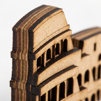 Aimants de réfrigérateur personnalisés en bois MDF découpé au laser 3D, souvenirs touristiques imprimés sur mesure pour la décoration de la maison