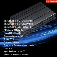 Amplificateur voiture Mono RMS 1200W Strong Bass Subsonic Amplifier Peak 2500W Max 1ohm Class D Car Amplifier Monoblock