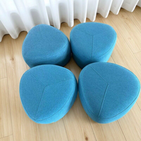 Tabouret de change de chaussures créatif et tendance, pouf bas et tabouret de canapé, design nordique, mobile, en tissu, style galet