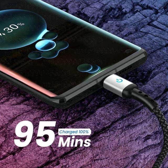Wholesale Nylon Braided Aluminum Alloy Usb Cable Mobile Phone Fast Charging Usb Data Cable Type C with Light for Phone 15 16 Pro