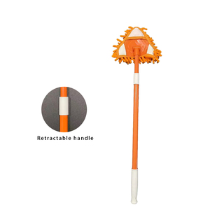Brosse de nettoyage triangulaire en chenille 360 °   Balai à long manche rotatif et extensible, dépoussiéreur flexible pour les coins, idéal pour l'intérieur de la voiture, les plafonds et les zones difficiles d'accès - Product Image 1