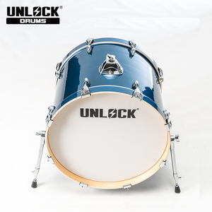 <span class=keywords><strong>Batterie</strong></span> électronique sans fil professionnelle UNLOCK CGL-TWO-GR Blue Pro de qualité studio avec peaux de caoutchouc en maille double couche et tambourin de luxe en peau de mouton - Product Image 2