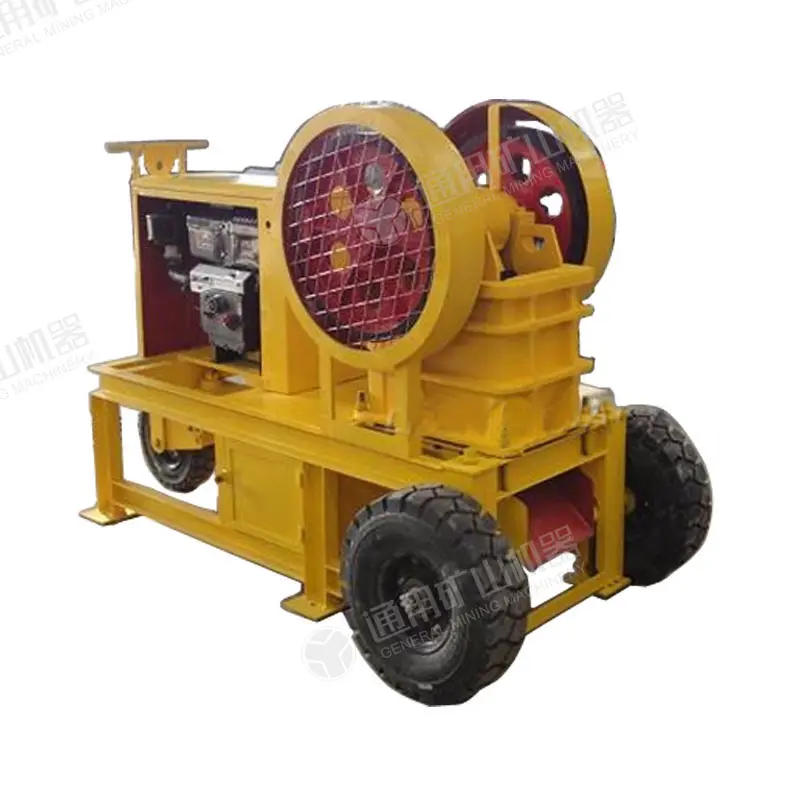مطحنة فك بمحرك ديزل لتعدين الذهب من المصنع الصيني، تستخدم على نطاق واسع في المنجم، مطحنة حجرية متنقلة صغيرة للبيع