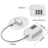 Verrou de réfrigérateur - Verrou de réfrigérateur à combinaison robuste, verrous de sécurité pour armoires, sans clés