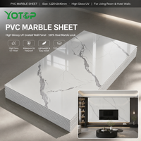 Lembaran PVC Anti Api Tahan UV Motif Marmer Tahan Air untuk Proyek Renovasi dan Dekorasi Dinding Kamar Mandi