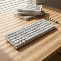 Teclado Portátil Inalámbrico Zornher ZH00 Light Meow, Teclado Ergonómico para PC, Teclado Mecánico de Tamaño Completo para Trading