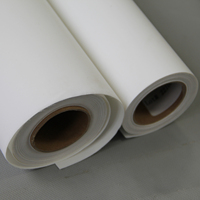 Rouleau de toile à jet d'encre pour traceur de pigments de colorant imperméable blanc mat imprimable en polyester lourd de 320 g/m²