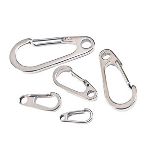 Mousqueton à ressort en acier inoxydable de qualité 304, finition unie, pour porte-clés, bijoux et accessoires périphériques - Product Image 1