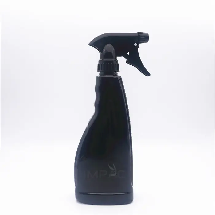 1 bouteille de pulvérisation noire 500ml avec déclencheur, spray de nettoyage résistant aux produits chimiques, à impression personnalisée