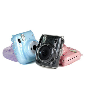 Étui pour appareil photo pour <span class=keywords><strong>Instax</strong></span> <span class=keywords><strong>Mini</strong></span> <span class=keywords><strong>11</strong></span> mignon étui de protection rigide sac de rangement transparent à paillettes instantané - Product Image 1