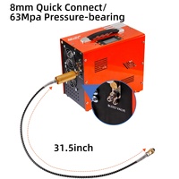 Compresseur d'air PCP 12V 4500 PSI 300 Bar 30 MPa LCD pour plongée sous-marine 12V/220V/110V PCC