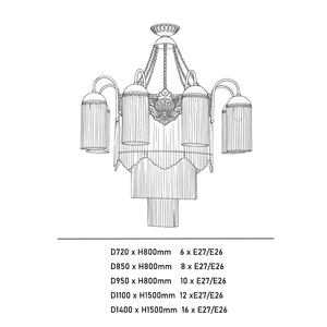 <span class=keywords><strong>Grand</strong></span> lustre de luxe en laiton et verre pour villa et hôtel, élégant et vintage pour grands espaces, lustres &amp;   Lampes suspendues - Product Image 6