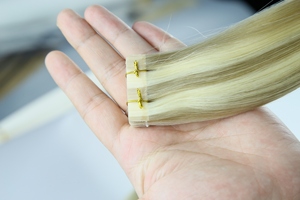 Extensions de cheveux invisibles à bandes adhésives AVIVA, prix d'usine, <span class=keywords><strong>100</strong></span>% cheveux humains vierges, pré-coupées, pour volume et longueur - Product Image 2