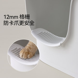 Caja de arena para gatos Mio Grand House, semicerrada, para el hogar, gigante, alta, tamaño extra grande, a prueba de salpicaduras, inodoro para gatos que ahorra arena. - Product Image 5