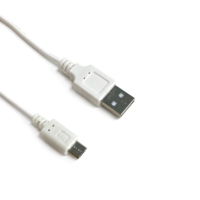 Support personnalisé Cordon de chargeur blanc Câble de chargeur de données micro USB PVC USB