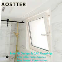 Ventana Abatible de PVC AOSTTER con Protección de Privacidad, Vidrio Reflectante con Espejo Unidireccional, Reducción de Calor Solar, Insonorización para Ciudad