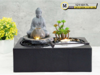 Fontaine de bouddha halloween OEM, nouveaux modèles, fontaine de table lumineuse en résine avec led, décoration intérieure, 2022