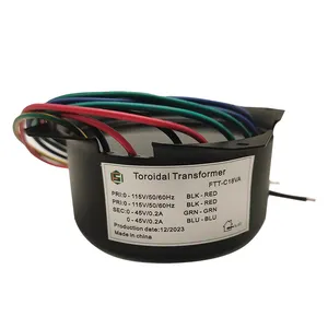 Transformateur toroïdal 50/60hz 220v 120v 24v 12v 3a 5a 20a 18va 50va