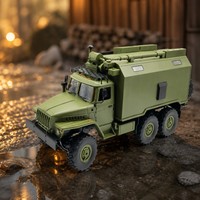 Camion RC de qualité hobby 6x6, camion-benne 2,4 GHz LED 40 min ABS+Métal Prêt à l'emploi Intérieur-Extérieur Fonction Suivez-moi Chargeur inclus