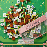 Set Ubin Mahjong Amerika Modern Mewah Edisi Golf Masters 2026, 160 Buah, Akrilik Berukir, Tahan Air, Tahan Lama, Profesional