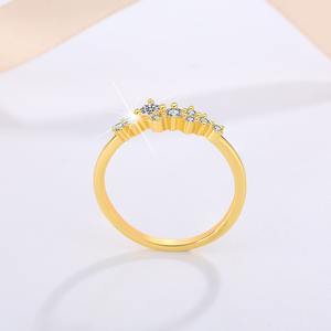 Anillo de Compromiso de Plata de Ley 925 con Moissanita VVS para Mujer, Anillo de Promesa, Anillo de Tenis, Proveedor de Joyería Personalizada - Product Image 3