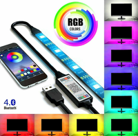 Bande lumineuse LED RGB SMD5050 5M 2M 3M 4M 10m Ruban de diodes flexible Ruban LED néon Bande LED USB 5V Rétroéclairage TV