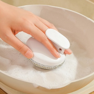 Kitchen Decontamination Bathtub Brush <b>Tile</b> Brush Marvelous Pot Cleaning Accessories Cooktop Steel Wire Cloth Cleaning Brush - Product Image 1