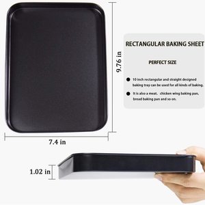 <span class=keywords><strong>Teglia</strong></span> da forno in metallo nero in acciaio al carbonio, <span class=keywords><strong>teglia</strong></span> antiaderente <span class=keywords><strong>per</strong></span> biscotti - Product Image 4