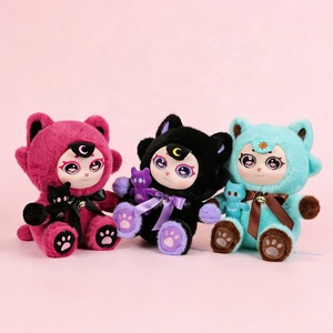 Poupée en peluche Angela Genuine Vinyl Face Purple Moon Ghost Cat, jouet en peluche de dessin animé, cadeau d'anniversaire pour enfants - Product Image 4