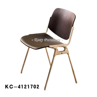 Chaise en cuir PU la moins chère, chaise de salle à manger en métal pour hôtel et restaurant