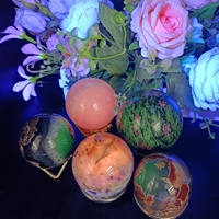 Vente en gros de sphères en cristal rose jade rubis dans zoïsite, réactives aux UV, pour la décoration de la maison