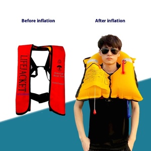 سترة نجاة كبيرة الحجم للبالغين معتمدة من CCS البحرية، سترة نجاة محمولة قابلة للنفخ تلقائيًا مع شهادة CCS - Product Image 2