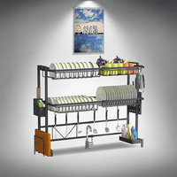 Égouttoir à vaisselle multifonctionnel réglable en acier inoxydable écologique pour évier de cuisine
