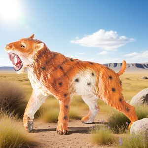 Modello di simulazione di creature preistoriche solide yxs per il commercio transfrontaliero: Tigre a denti di lama dell'era glaciale (maschio e femmina) per lo sviluppo cognitivo - Product Image 2